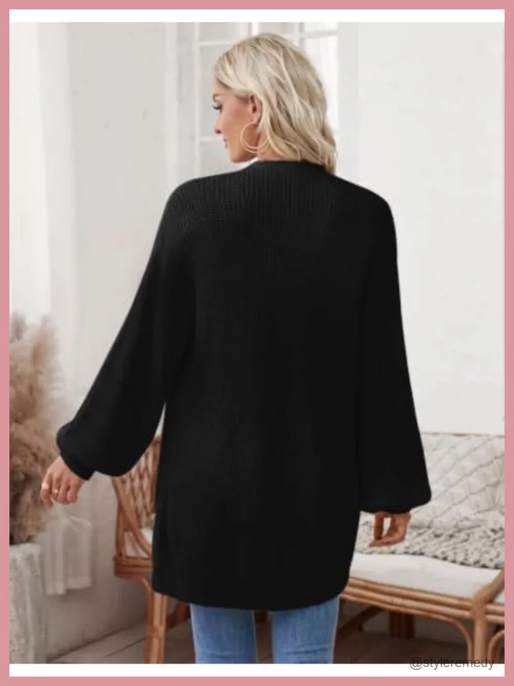 Oversized Chunky Knit Long Sleeve Cardigan Sweaters for Women - 100% Acrylic,